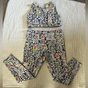 Athleta Pride Elation Train 7/8 XL TALL with matching XL bra